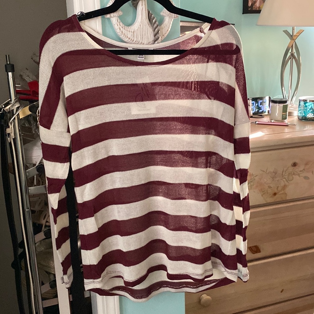 Volcom Red Striped Sweater